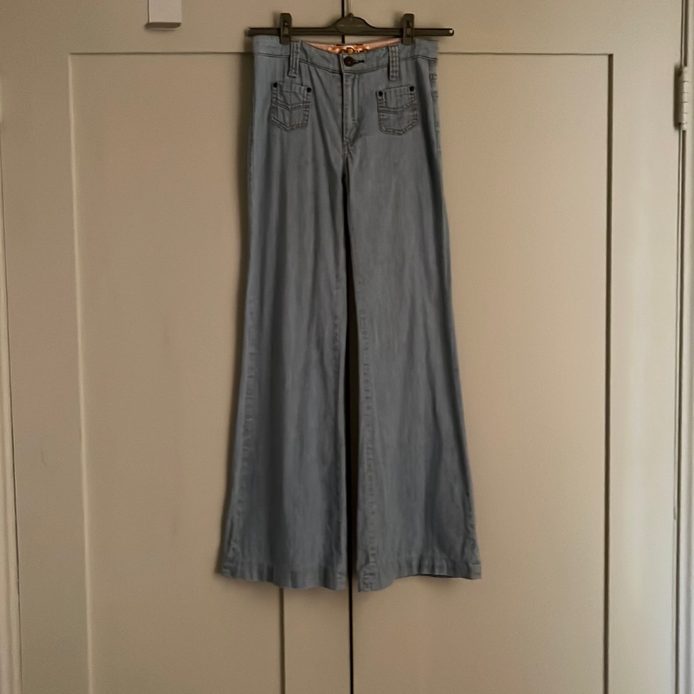 Dittos Blue Flare Wide Leg Jeans